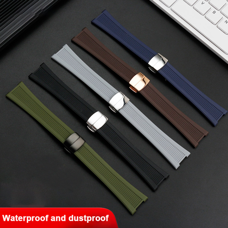 Patek Philippe Watch Nautilus - Silicone Rubber Watch strap+connector 25X13mm For