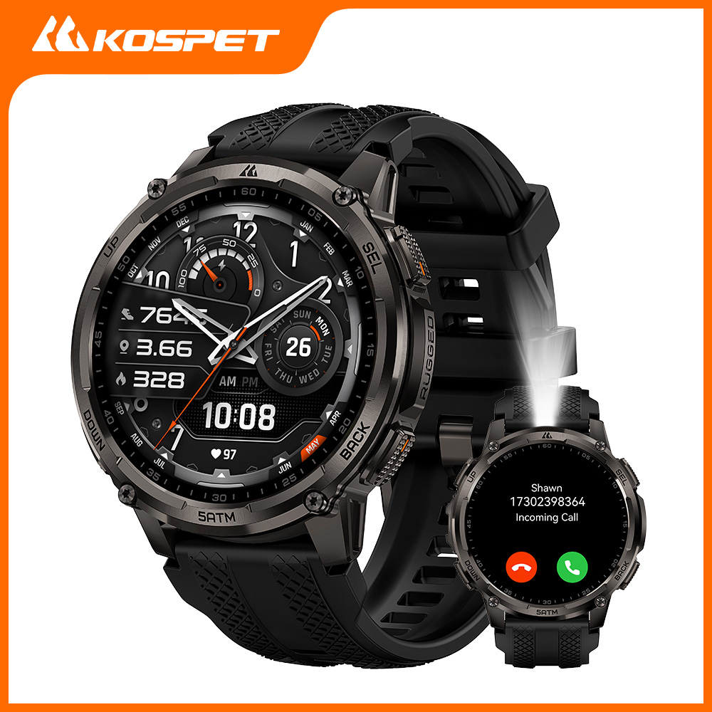 Smartwatch Health Watches For Men - KOSPET TANK T4C Smartwatch Men’s Outdoor