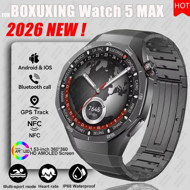 Smartwatch Health Watches For Men - 2026 New BOXUXING Watch 5 MAX