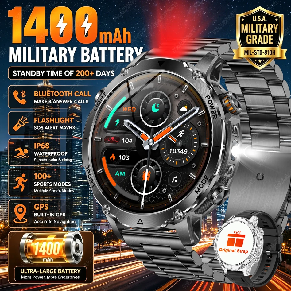 Brand+1400mAh Big Battery Smar - đánh giá và giá Smartwatch Branded Watches For Men