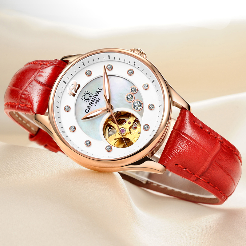 Switzerland CARNIVAL Luxury Wo - đánh giá và giá Skeleton Mechanical Watch
