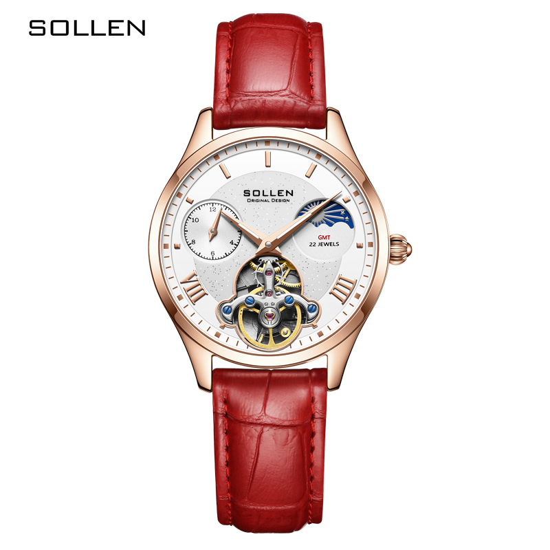 Switzerland SOLLEN Luxury Auto - đánh giá và giá Skeleton Mechanical Watch