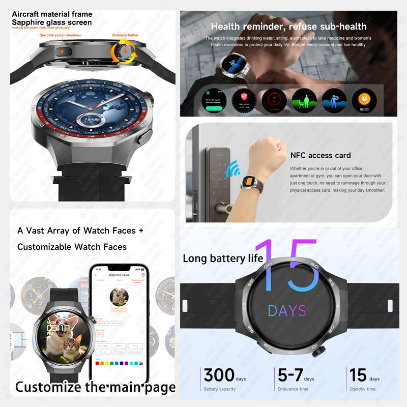 2026 New BOXUXING Watch 5 MAX  - đánh giá và giá Smartwatch Health Watches For Men